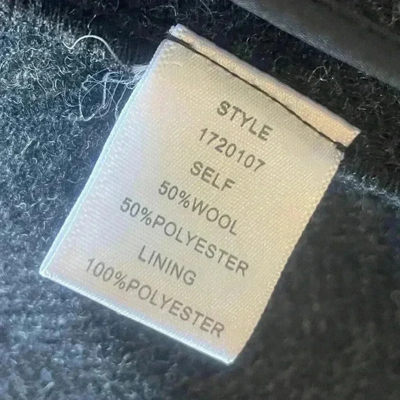 Anthropologie Current Air Grey Herringbone Peplum Jacket - Picture 10 of 15